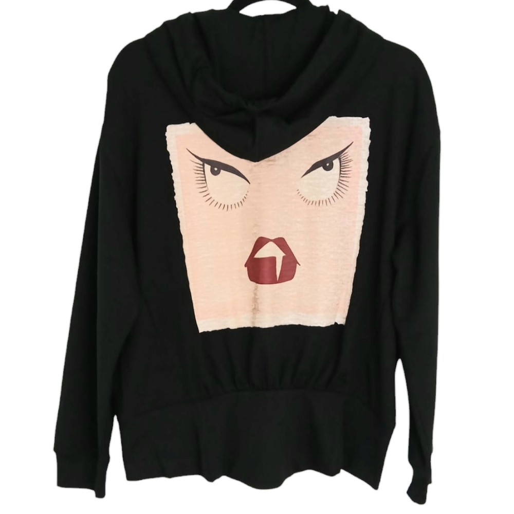 Badgley Mischka Sweater Women's Large Full Zip Hoodie
